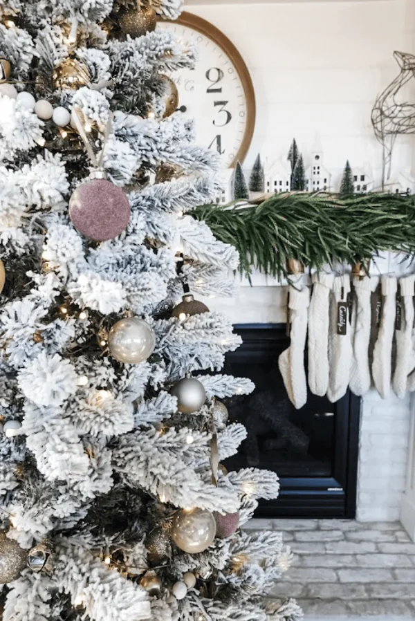 9' Slim Artificial Christmas Tree with 900 Warm White LED Lights - Image 3