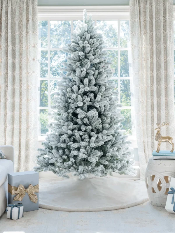 8' Artificial Christmas Tree with 900 with Warm White LED Lights - Image 2