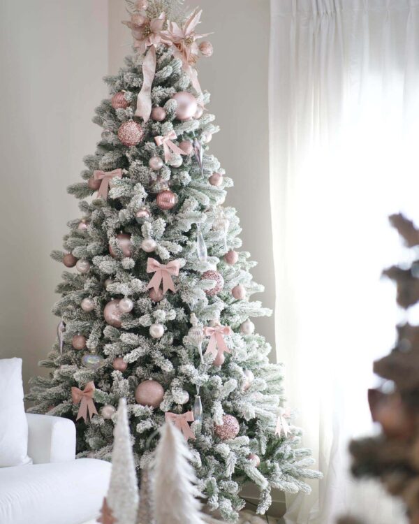 8' Artificial Christmas Tree with 900 with Warm White LED Lights - Image 11