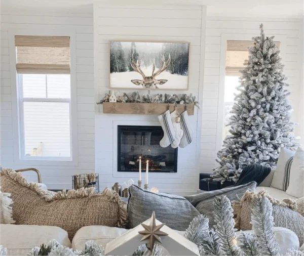 8' Artificial Christmas Tree with 900 with Warm White LED Lights - Image 6