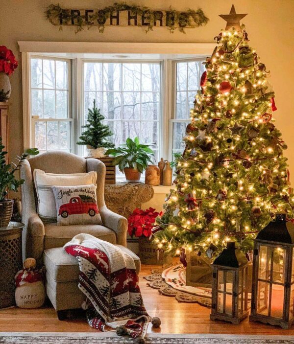 7.5' Artificial Christmas Tree with 1000 Warm White & Multi-Color LED Lights - Image 10
