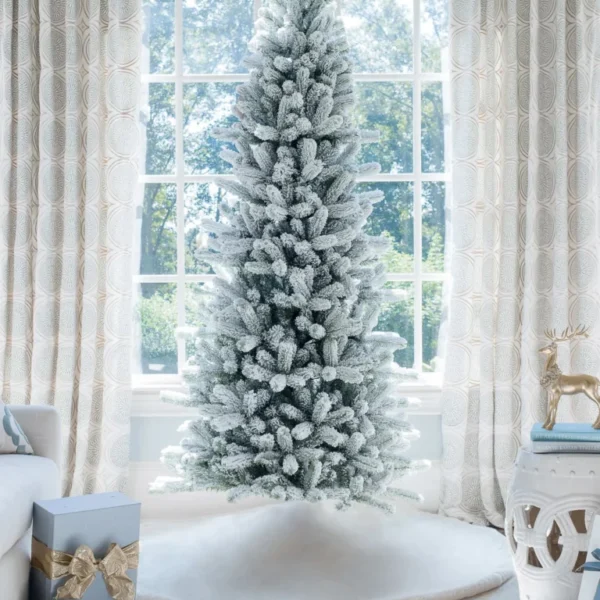 9' Slim Artificial Christmas Tree Unlit