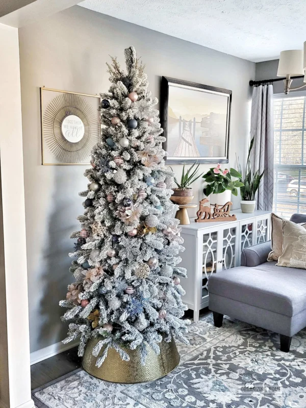 8' Slim Artificial Christmas Tree Unlit - Image 11