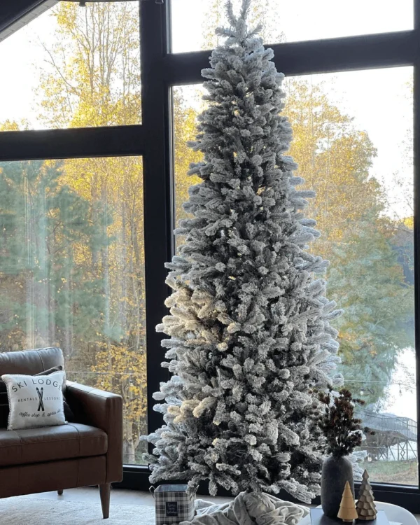 8' Slim Artificial Christmas Tree Unlit - Image 3