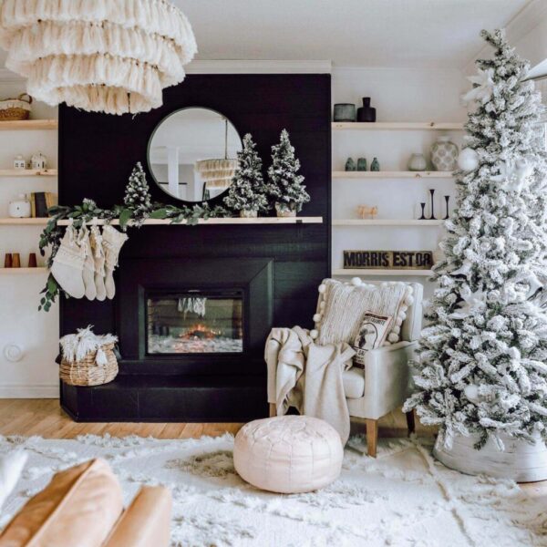 8' Slim Artificial Christmas Tree Unlit - Image 5