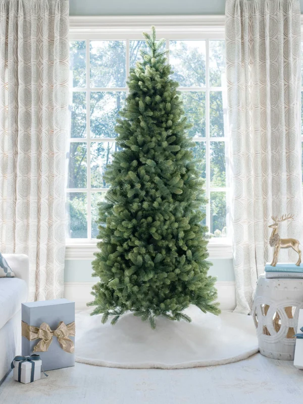 12' Slim Artificial Christmas Tree Unlit